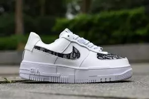 chaussures pour femme homme nike air force 1 pixel dior white